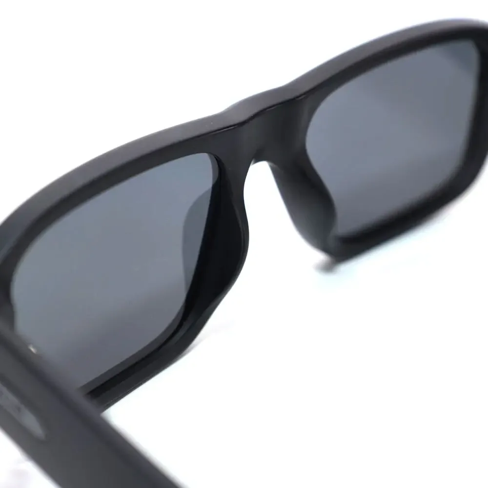 Quay Australia NIGHT CAP Rectangle Sunglasses–Matte Black/Black (Polarized)–NWT
